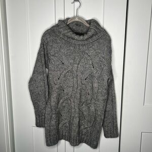 Elsamanda Chunky Knit Alpaca Wool Blend Turtleneck Sweater Women's Size Medium